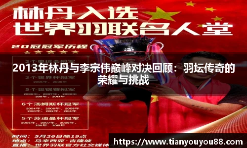 2013年林丹与李宗伟巅峰对决回顾：羽坛传奇的荣耀与挑战
